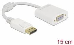 Delock Adapter DisplayPort 1.2-dugós csatlakozó-VGA-csatlakozóhüvely passzív fehér (61007) - aqua
