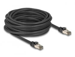 Delock RJ45 hálózati kábel Cat. 6A U/FTP ultrahajlékony belső fém borítással 10 m, fekete (80244) (80244)