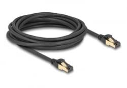 Delock RJ45 hálózati kábel Cat. 6A apa - apa S/FTP fekete 5 m - Cat. 7 nyers kábellel, mely alkalmas bel- és kültéri használatra (80251) (80251)