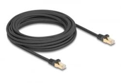 Delock RJ45 hálózati kábel fonott borítással Cat. 6A S/FTP apa - apa 7, 5 m fekete (80321) (80321)