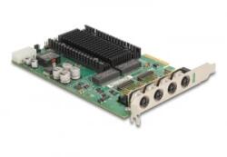Delock PCI Express x4 kártya - 4 x M12 Gigabit LAN PoE+ (86054)