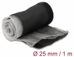 Delock Hőellenálló EMI Shielding fonott borítás tépőzáras rögzítővel, 1 m x 25 mm méretű, fekete (20842) - aqua