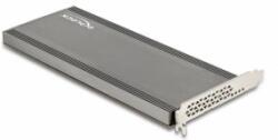 Delock PCI Expresz 4.0 x16 kártya - 4xbelső NVMe M. 2 M-kulcs hűtőbordával és ventilátorral-elágazás (90079) - aqua