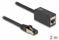 Delock hálózati hosszabbítókábel RJ45 csatlakozó az RJ45 aljzathoz Cat. 8.1 S/FTP 2 m fekete (87106) - aqua
