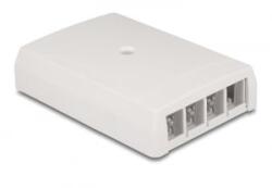 Delock Keystone felületre szerelt doboz 4 portos fehér (67053) (67053)