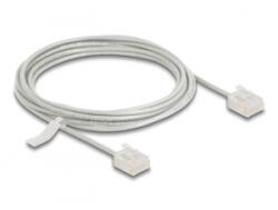 Delock RJ45 hálózati kábel Cat. 6 UTP ultravékony 3 m szürke rövid csatlakoztatókkal (80770)