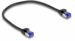 Delock RJ45 hálózati kábel Cat. 6A S/FTP vékony 0, 25 m fekete (80225) (80225)