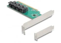 Delock PCI Express 16 kártya 4 x belső SFF-8643 NVMe-hez - elágazás - alacsony profilú formatényező (90777) (90777) - aqua