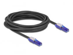 Delock RJ45 hálózati kábel Cat. 6 UTP 180 -os hajlítással apák fekete színű 5 m (80929)