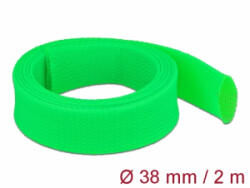 Delock Fonott kábelharisnya nyújtható 2 m x 38 mm zöld (20754) - aqua