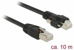 Delock 10 m-es RJ45 dugó > RJ45 dugó csavarokkal csatlakozós Cat. 6 SSTP kábel (85672) - aqua
