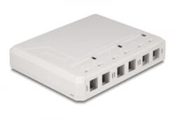 Delock Keystone felületre szerelt doboz 6 porttal fehér (67052) (67052) - aqua