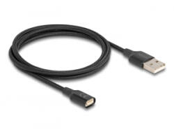 Delock Mágneses USB töltő kábel, fekete 1 m (88167) (88167)