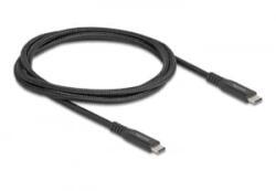 Delock USB 20 Gbps kábel USB Type-C apa - apa PD 3.0 100 W E-Marker 1 m fekete fém (80024) (80024) - aqua