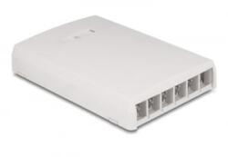 Delock Keystone felületre szerelt doboz felületre szerelt, 6 portos fehér (67054) (67054) - aqua