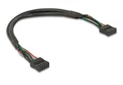 Delock Kábel USB 2.0-s csatlakozóhüvellyel, 2, 54 mm, 10 tű - USB 2.0-s csatlakozóhüvellyel, 2, 54 mm, 10 tű, 25 cm (82029) (82029)