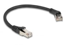 Delock RJ45 hálózati kábel Cat. 8.1 S/FTP 45 -ben jobbra hajlított apa egyenes apa, akár 40 Gbps, 0, 25 m, fekete (80626) (80626)