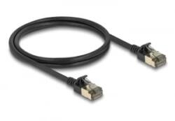 Delock RJ45 hálózati kábel Cat. 8.1 F/FTP Slim Pro 1 m, fekete (80339) (80339)