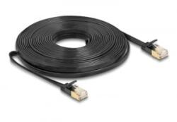 Delock RJ45 hálózati kábel Cat. 6A apa - apa robosztus csatlakozóval és Cat. 7 nyers lapos kábellel U/FTP 10 m, fekete (80350)