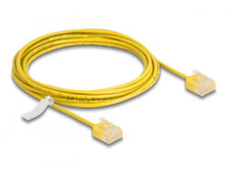 Delock RJ45 hálózati kábel Cat. 6 UTP ultravékony 3 m sárga rövid csatlakoztatókkal (80913)