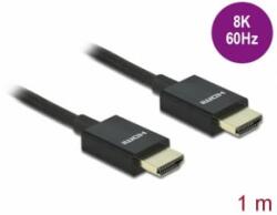 Delock Nagysebességű HDMI -kábel koax 48 Gbps 8K 60 Hz, fekete 1 m (85384) (85384)