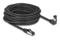 Delock RJ45 hálózati kábel Cat. 8.1 S/FTP 90 fokban lefelé hajló / egyenes 10 m fekete (80449) (80449)