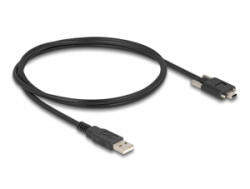 Delock USB 2.0 A-típusú kábel apa - Mini-B-típusú apa csavarokkal 1 m fekete (80478) (80478) - aqua