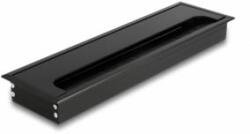 Delock Kábel tömítő/rendező asztalba szerelt változathoz kefével 280 x 80 x 28 mm méretű, fekete (66857) (66857)