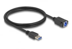 Delock USB 5 Gbps kábel A-típusú USB apa B-típusú USB anya installációhoz 1 m, fekete (80485)