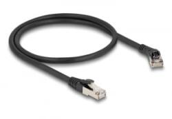 Delock RJ45 hálózati kábel Cat. 8.1 S/FTP 45 -ben jobbra hajlított apa egyenes apa, akár 40 Gbps, 0, 5 m, fekete (80627) (80627)