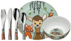 WMF - Gyermek étkészlet és evőeszközkészlet FOREST FRIENDS 6db 1286119964 (GS0562)