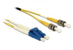 Delock Kábel, optikai szálas LC Duplex > ST Duplex egyszeres OS2, 10 m (84696) (84696) - aqua