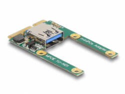 Delock Mini PCIe I/O 1 x A-típusú USB 2.0-s csatlakozó (teljes méret/fél méret) (80039) (80039) - aqua
