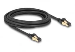 Delock RJ45 hálózati kábel Cat. 6A apa - apa S/FTP fekete 3 m - Cat. 7 nyers kábellel, mely alkalmas bel- és kültéri használatra (80250) (80250)