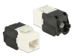 Delock Keystone modul RJ45 csatlakozó > LSA Cat. 6A UTP fehér (86266)