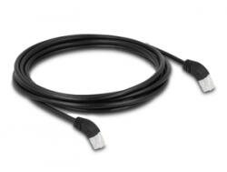 Delock RJ45 hálózati kábel Cat. 6A S/FTP 45 fokban felfelé hajló 5 m fekete (80272) (80272)