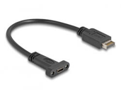 Delock USB 10 Gbps kábel E-típusú A kulcs USB 20 tűs apa - USB Type-C panel-rögzítős anya 25 cm (85454)