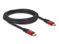 Delock USB 5 Gbps kábel USB Type-C apa - apa PD 3.0 100 W E-Marker 2 m piros fém (80091)