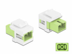 Delock Keystone modul SC Simplex aljzat - SC Simplex aljzat citromzöld / fehér (86813) (86813) - aqua
