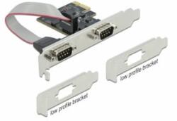 Delock PCI Express Kártya > 2 x RS-232 soros csatlakozó (90001) - aqua