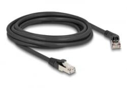 Delock RJ45 hálózati kábel Cat. 6A S/FTP 45 -ben jobbra hajlított apa egyenes apa 3 m fekete (80498) (80498)