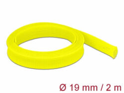 Delock Fonott kábelharisnya nyújtható 2 m x 19 mm sárga (20745) - aqua