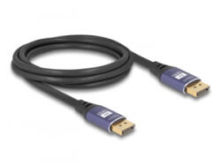 Delock DisplayPort kábel 8K 60 Hz 2 m lila fém (80601) (80601)