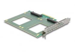 Delock PCI Express 4.0 x8 kártya - 2 x belső U. 2 NVMe SFF-8639 - elágazás (H x Sz 144 x 122 mm) (90162)