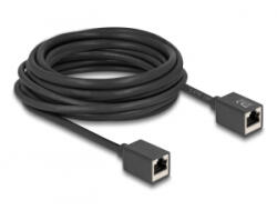 Delock Hálózat bővítő kábel RJ45 anya - RJ45 anya Cat. 6A S/FTP 7, 5 m fekete (90334)