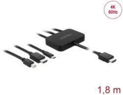 Delock USB-C , HDMI vagy mini DisplayPort 4K HDMI 1, 8 m adapterkábelhez (85830) - aqua