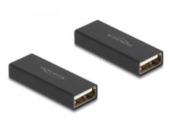 Delock A-típusú USB 2.0 fém adapter anya - anya (65106) (65106)