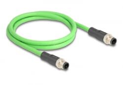 Delock Kábel M12 D kódolt 4 tűs apa - apa PUR (TPU) 1 m (80416) (80416)