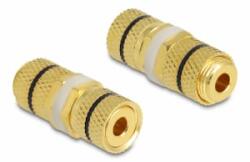 Delock Audio csatlakozókat összekötő adapter installációhoz, fekete gyűrűvel (64144) - aqua