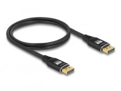 Delock DisplayPort kábel 8K 60 Hz 1 m fekete fém (80620) (80620)